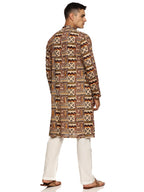KuJee Crafts Men's Cotton Kalamkari Fabric Kurta.